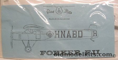 Classic Plane 1/72 Fokker FII plastic model kit